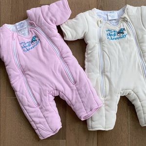 2 Baby Merlins Magic Sleepsuits - size 3-6 mo